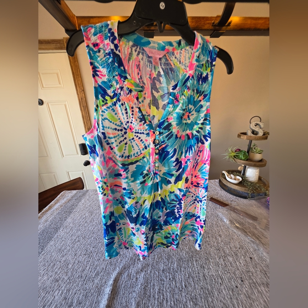Lilly Pulitzer Multicolor Abstract Top